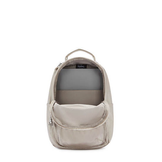 Kipling Seoul Small Metallic Tablet Ryggsekk Beige | NO 1352BE